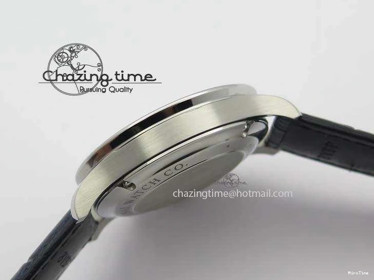 MIROTIME 0715 UrbanStyle Portuguese IW371446 ZF 1:1 Best Edition SS White Dial Blue Markers On Blue Leather Strap  A79350 V 7270